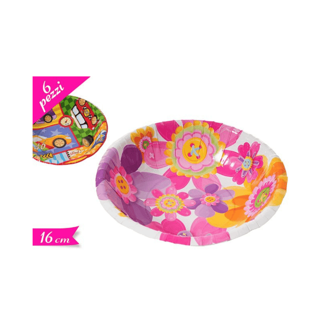 Πιάτο Party Χάρτινο Σετ 6τμχ 16cm Βαθύ Golden Hill