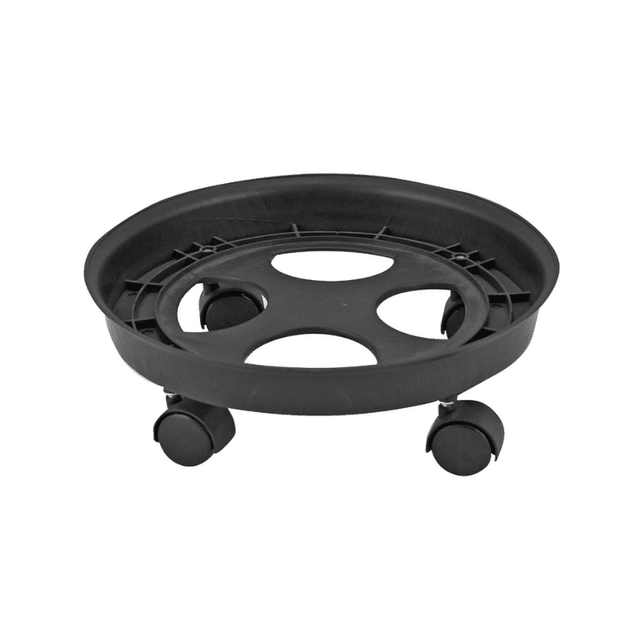 Πιάτο Βάση Γλάστρας Με Ρόδες Πλαστική Μαύρη 32,5cm TnS (KJ-33)
