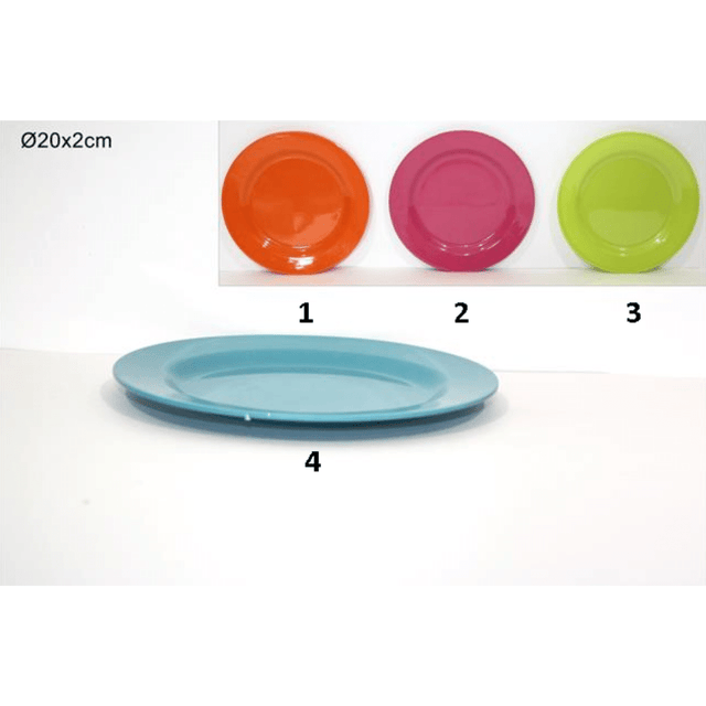 Πιάτο Μελαμίνης Φ20x2cm 1Τεμ. Art.10080-4 Welkhome