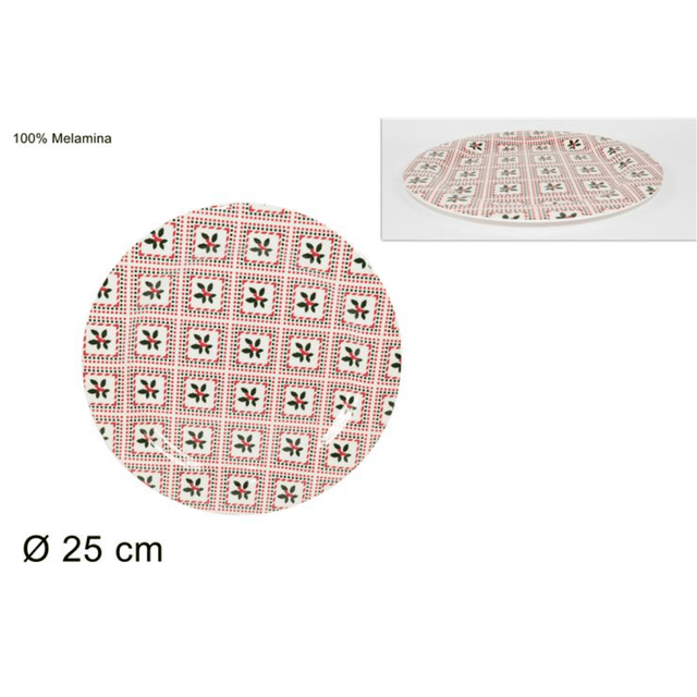 Πιάτο Μελαμίνης Χριστουγεννιάτικο 25cm Welkhome