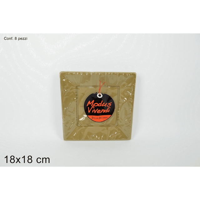 Πιάτο Πλαστικό 18x18cm Σετ 8Τεμ. Art.GI008254 Welkhome