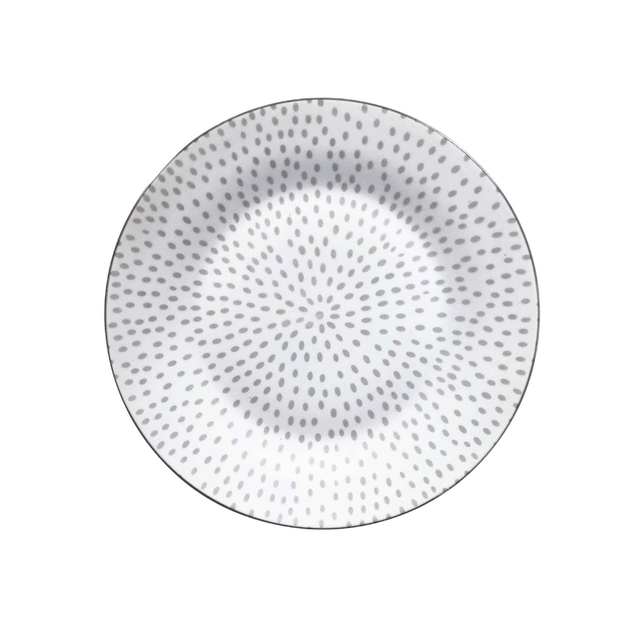 Πιάτο Πορσελάνης Φρούτου 19cm Γκρι Σχέδιο TnS 03-950-3869