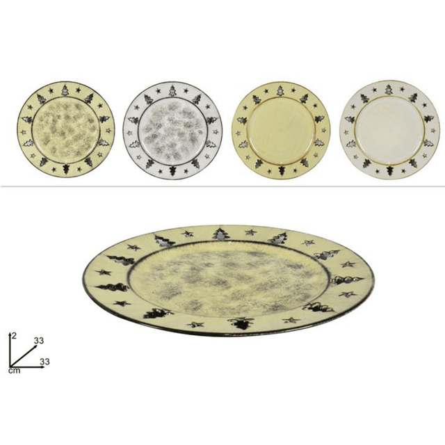 Πιατέλα Πλαστική Στρογγυλή 33x33x2cm Φ33cm Welkhome