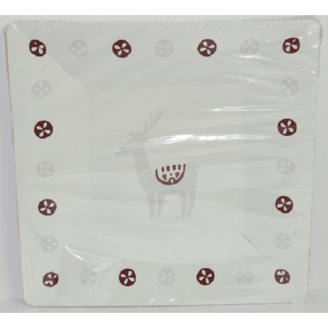 Πιατέλα Χάρτινη Χριστουγεννιάτικη Σετ 6τεμ. 24x24cm LAPPONIA Welkhome