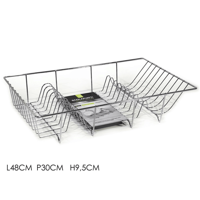 Πιατοθήκη Νεροχύτη Στεγνωτήρας Γούρνας Μεταλλική 48x30xh9.5cm Art.727201 General Trade