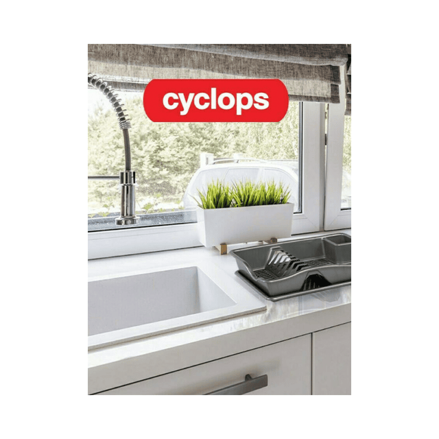 Πιατοθήκη Πλαστική Επίπεδη με Δίσκο Λευκή Cyclops 00330578