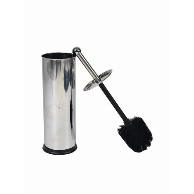 Πιγκάλ Μπάνιου Inox με Μαύρη Βούρτσα 10x40cm Sidirela E-2608