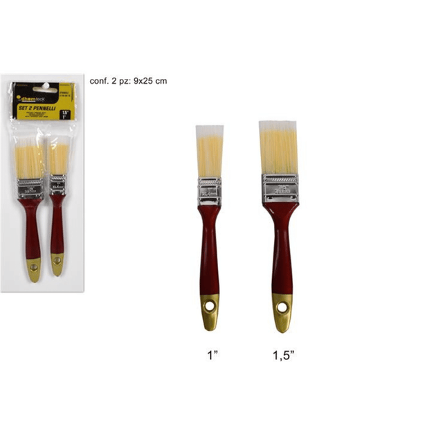 Πινέλα Βαφής 2τμχ Ίσια 1” & 1,5” Welkhome