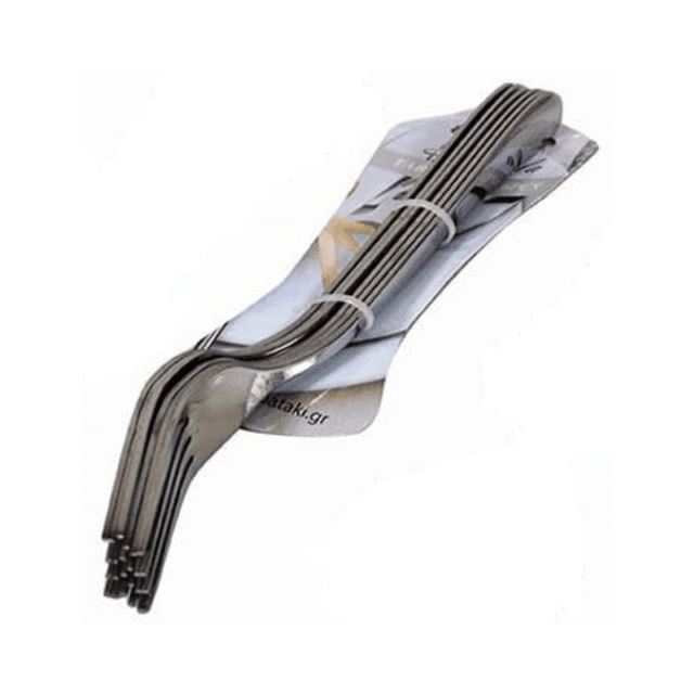 Πιρούνια Φαγητού Ανοξείδωτα Ασημί 6τμχ E-2576 Sidirela