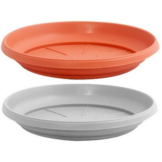 Πιάτο Πλαστικό Γλάστρας No28.5A 44cm Γρανίτης-Τερακότα Miltoplast - Καφέ