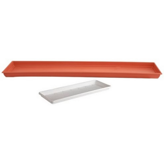 Πιάτο Ζαρντινιέρας Πλαστικό No409 40x14x29 Γρανίτης-Τερακότα Miltoplast - Καφέ