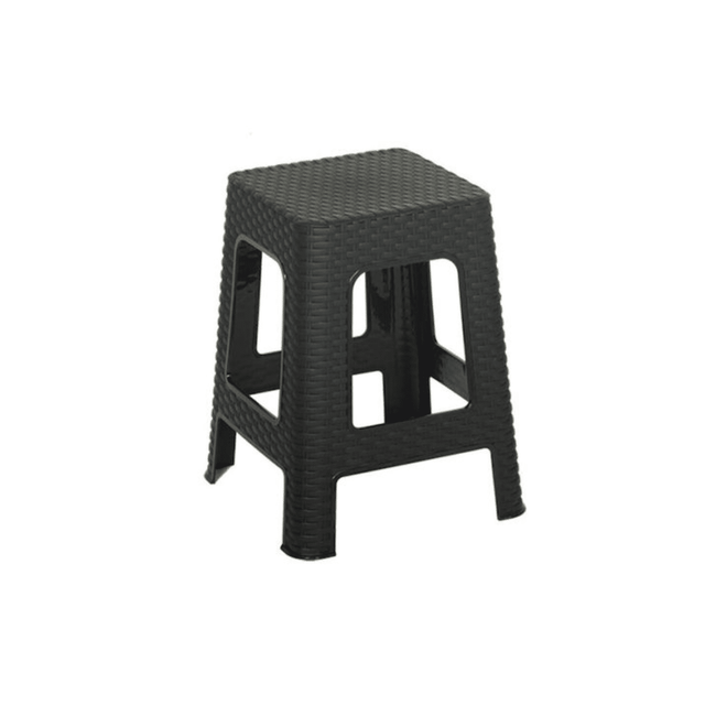 Σκαμπό Πλαστικό Εξωτερικού Χώρου 35.5x35.5x35.5cm Miltoplast - Ανθρακί