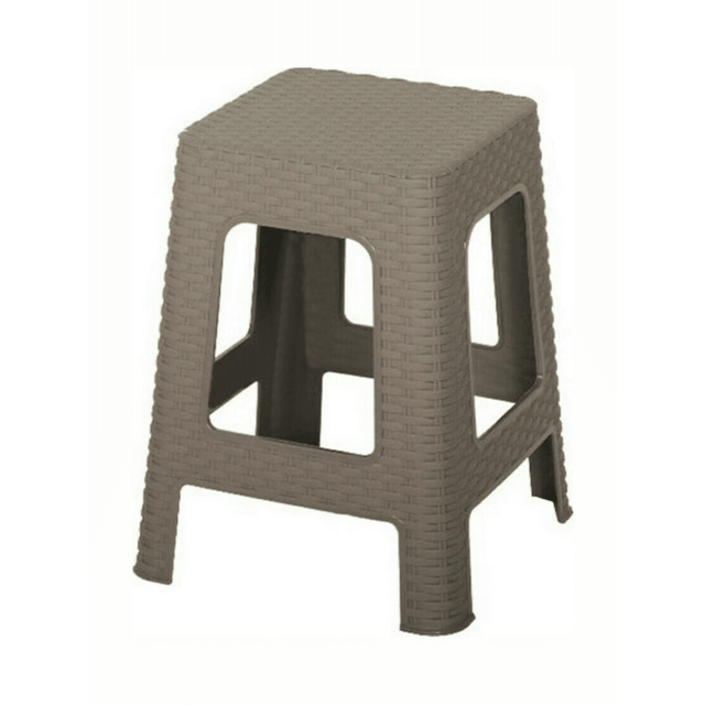 Σκαμπό Πλαστικό Εξωτερικού Χώρου 35.5x35.5x35.5cm Miltoplast - Ανθρακί