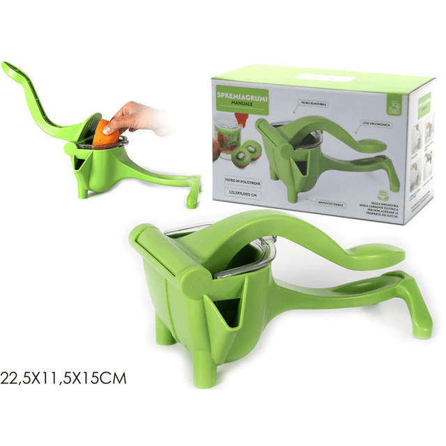 Πλαστικός Αποχυμωτής Χειρός, Πρέσα Φρούτων σε Πράσινο Χρώμα Art.751225 General Trade