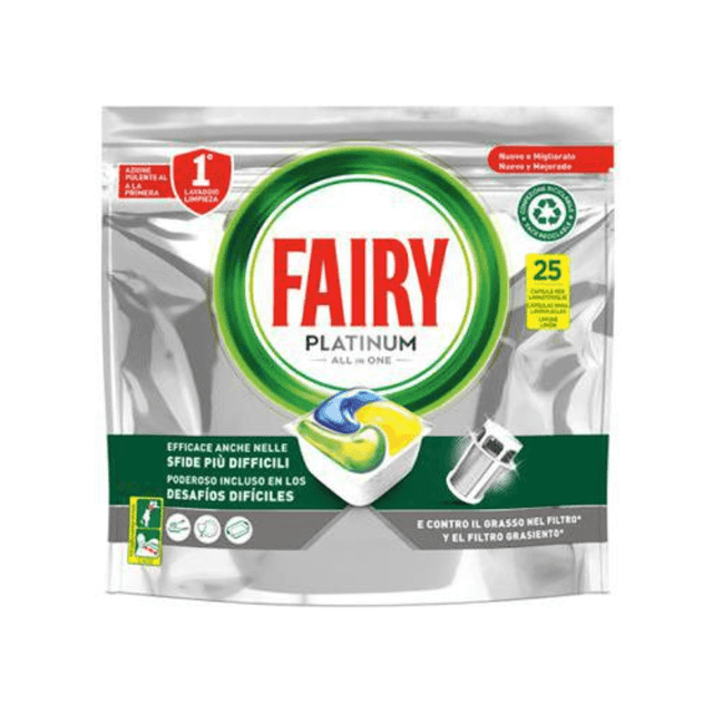 Πλυντηρίου Πιάτων Ταμπλέτες 25τμχ. Fairy Platinum ALL IN ONE