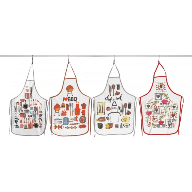 Ποδιά Εμπριμέ Φροτέ Σχ.''Artist'' 45X60cm 80% Cotton 20% Πολυεστέρας Flamingo