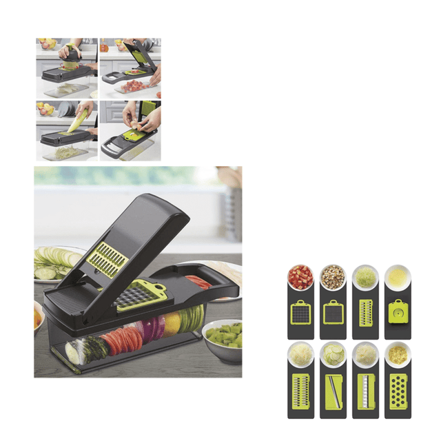 Πολυκόφτης Λαχανικών με Δοχείο Πλαστικό & Πλήρες Σετ Εξαρτημάτων