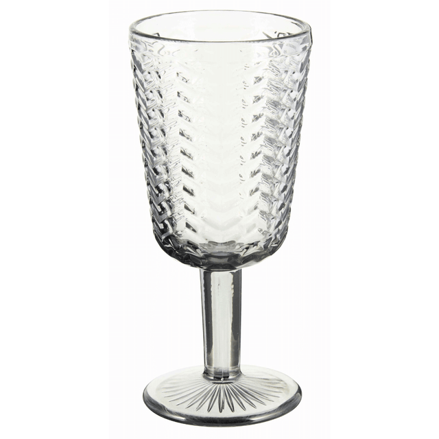 Ποτήρια Γυάλινα Σετ 6τμχ Διάφανα - Γκρι Κολονάτο 300ml TnS 03-950-3881