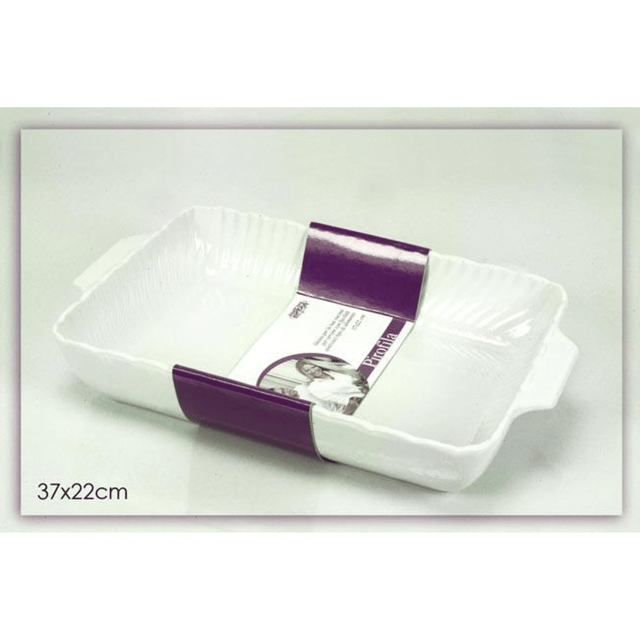 Πυρίμαχο Σκεύος Γυάλινο Λευκό 37x22cm General Trade 528309