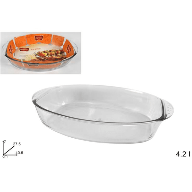 Πυρίμαχο Σκεύος Γυάλινο 4,2L 40,5x27,5x7cm Welkhome