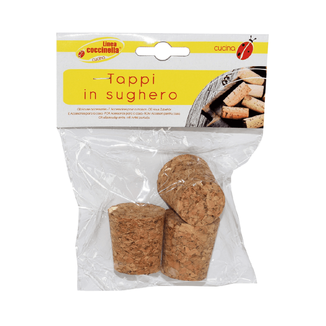 Πώμα Μπουκαλιού Σετ 3τμχ. Φυσικός Φελλός Μπουκαλιού 32mm Art.MI013550A Welkhome