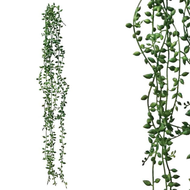 Κρεμαστό Τεχνητό Φυτό Ρίζα Παχύφυτο Καρπός Πράσινο 15x57/87cm Marhome