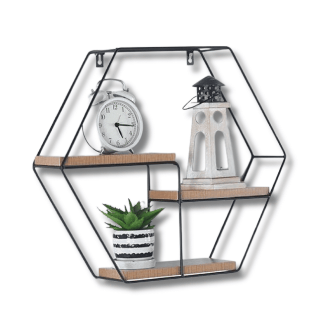 Ραφιέρα Επιτοίχια Μεταλλική με Ξύλινα Ράφια 49x11x42cm TNS 33-950-2355