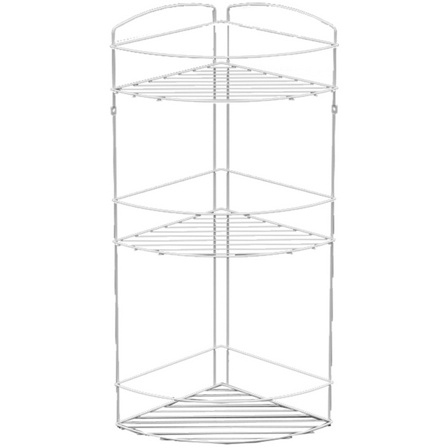 Ραφιέρα Μεταλλική Γωνιακή 3Όροφη Λευκή 20x20x55cm TnS 04-800-0015