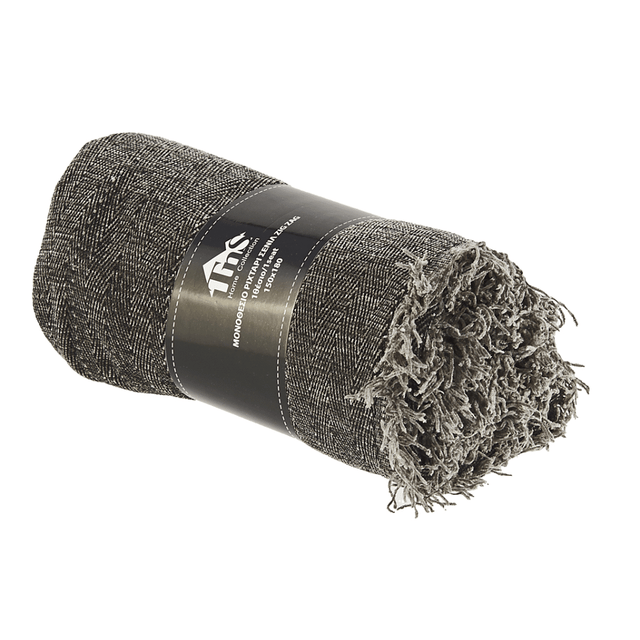 Ριχτάρι Μονοθέσιο Σενίλ Zig Zag Γκρι 150x180cm TnS 39-58-0320