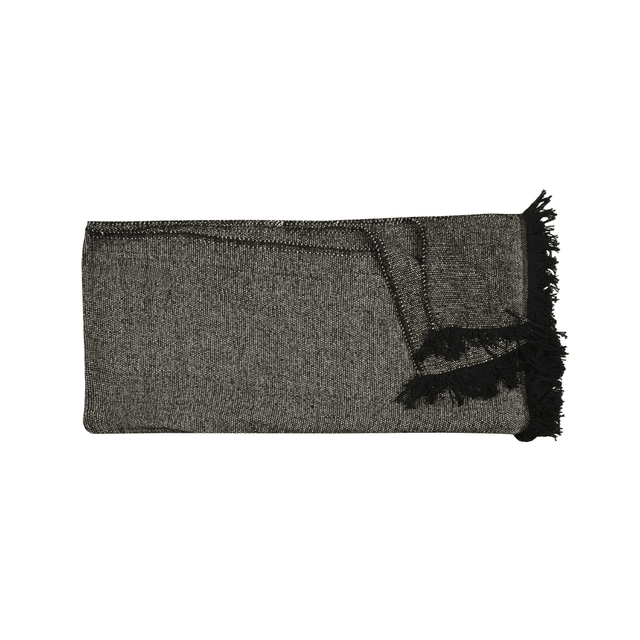 Ριχτάρι Μονοθέσιο Σενίλ Μαύρο 150x180cm TnS 39-958-0442