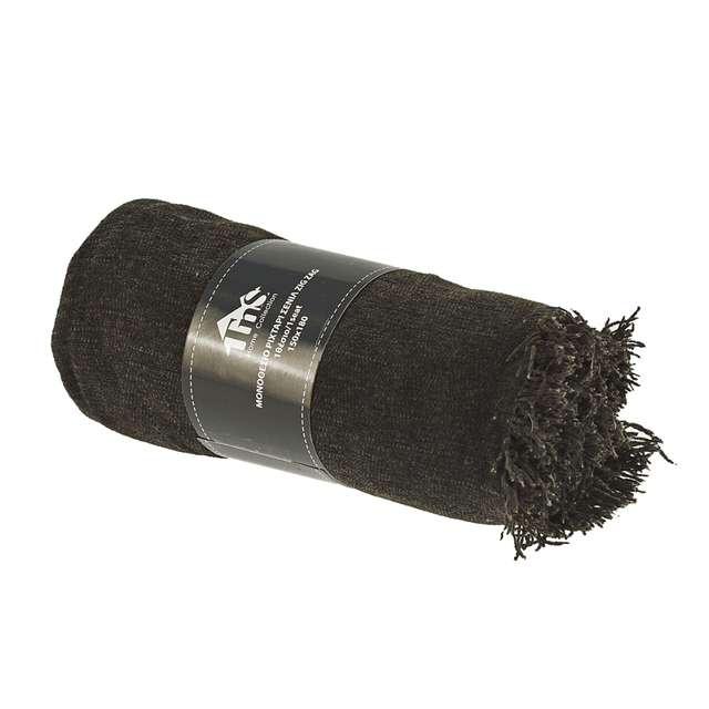 Ριχτάρι Τριθέσιο Σενίλ Zig Zag Καφέ 180x280cm TnS 39-958-0316