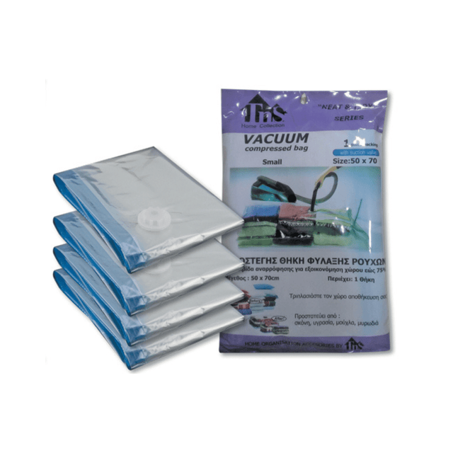 Σακούλα Αποθήκευσης Ρούχων Small Πλαστική Αεροστεγής και με Κενό Αέρος 50x70cm TnS 32-950-0166