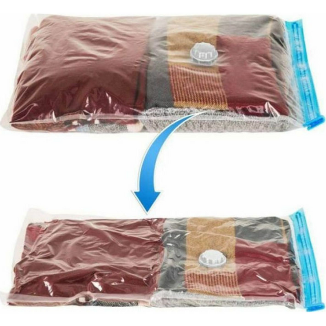 Σακούλα Αποθήκευσης Ρούχων Πλαστική Αεροστεγής και με Κενό Αέρος 70x110cm TnS 32-950-0164