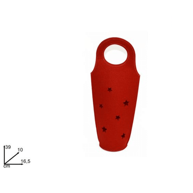 Σακούλα Για Μπουκάλι Χρώμα Κόκκινο 39x10x16.5m Welkhome