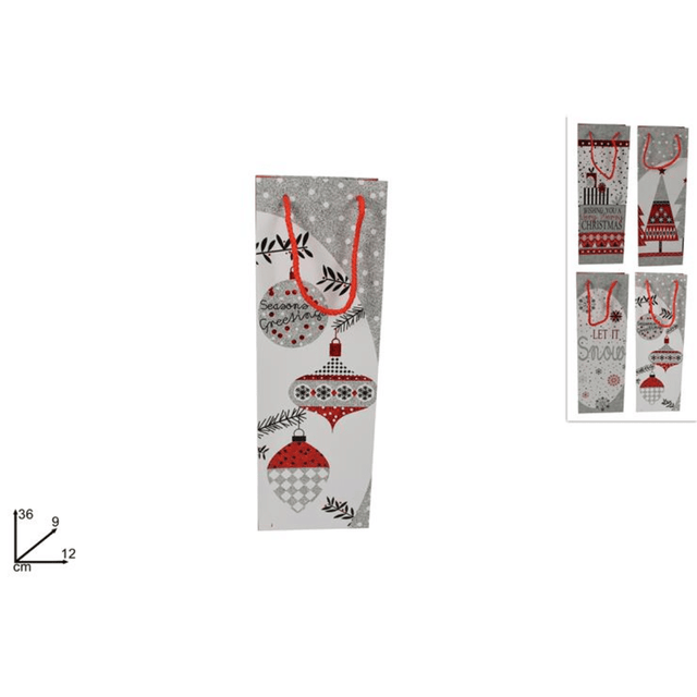 Σακούλα Για Μπουκάλι Χάρτινη 36x12x9cm Welkhome