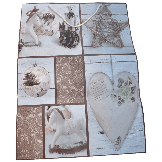 Σακούλα Χριστουγεννιάτικη Χάρτινη Δώρου 61x44x17cm 4 Σχέδια Welkhome