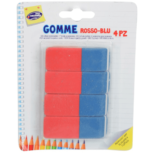 Σβήστρα Δίχρωμη Μπλέ-Κόκκινη Σέτ 4 Τεμ.