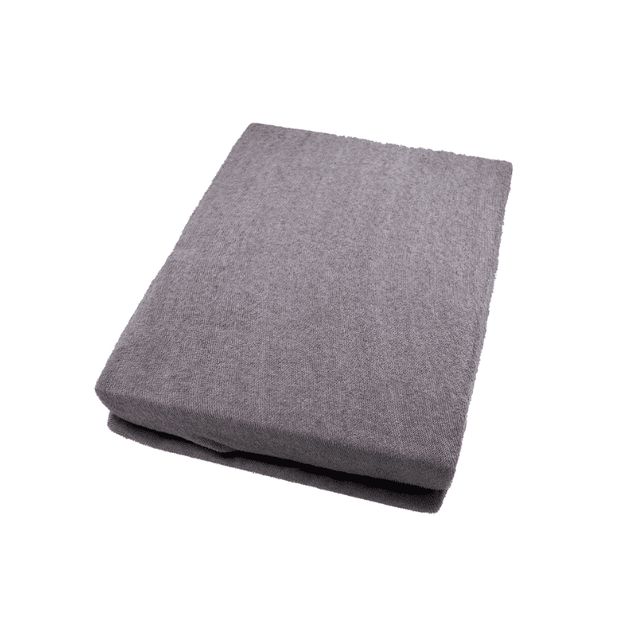 Σεντόνι Ξενοδοχείου Πετσετέ με λάστιχο, Γκρι Μονό 100x200+30cm Sidirela E-0167