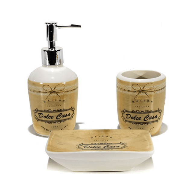 Σετ Αξεσουάρ Μπάνιου 3τμχ. Κεραμικό Art.706100A General Trade