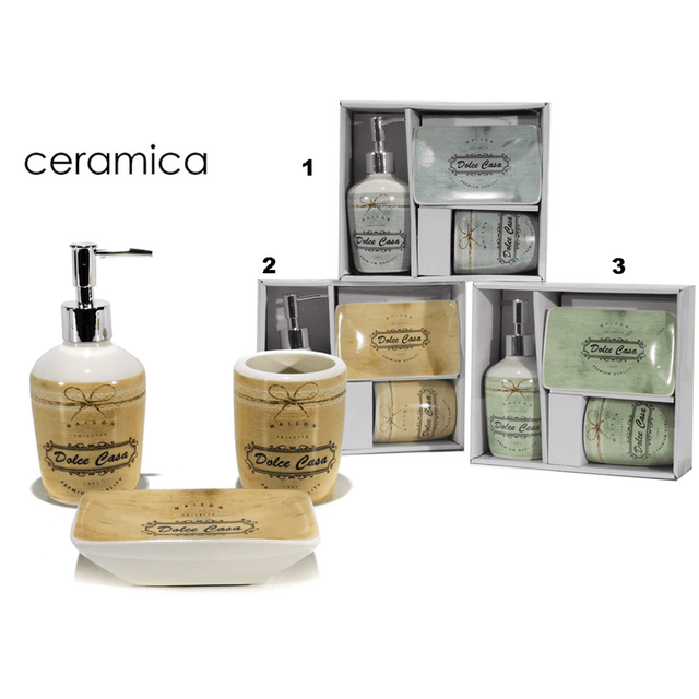 Σετ Αξεσουάρ Μπάνιου 3τμχ. Κεραμικό Art.706100A General Trade