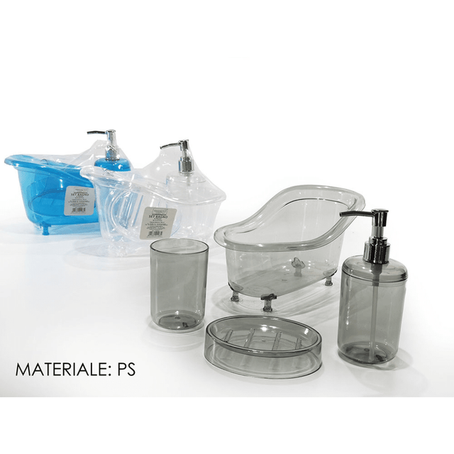 Σετ Αξεσουάρ Μπάνιου 4τμχ. Πλαστικό Γκρι Art.710818 General Trade - Γκρί