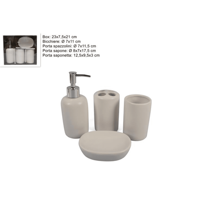Σετ Αξεσουάρ Μπάνιου Κεραμικό 4τμχ. Welkhome 8034048583937