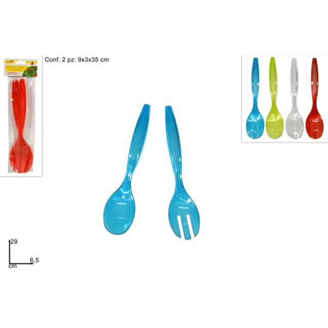 Σετ Σαλάτας Κουτάλα-Πιρούνι Πλαστικό 2Τεμ 29X6.5cm.