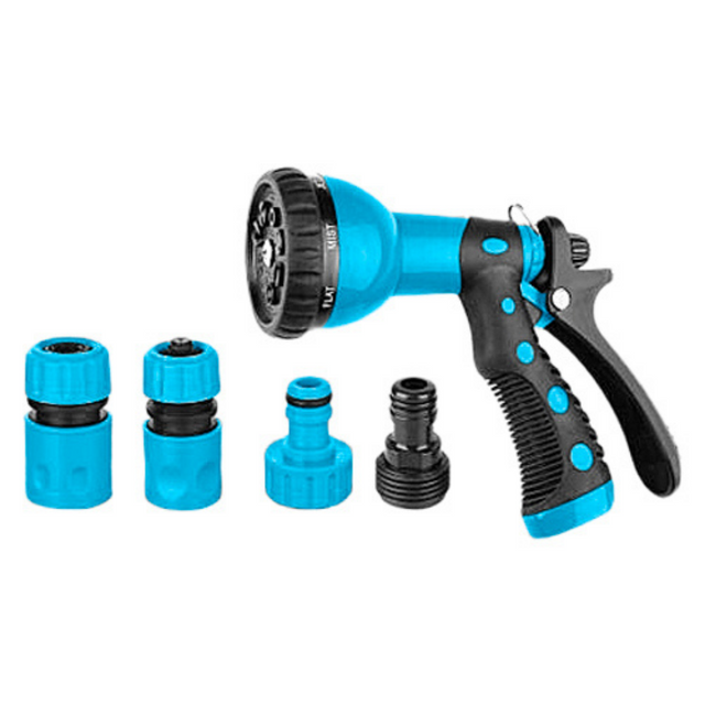 Εξάρτημα Για Λάστιχο Ποτίσματος Σετ 5τμχ. Πιστόλι Νερού με Ταχυσυνδέσμους Kynast Garden