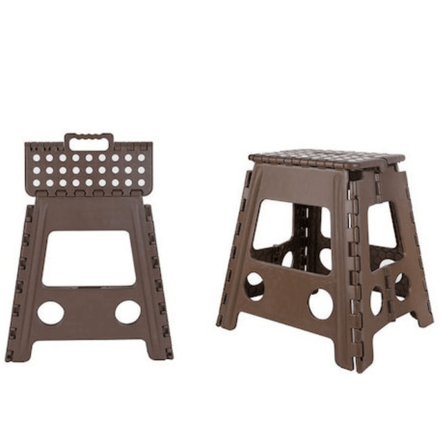 Σκαμπό Πλαστικό Πτυσσόμενο Καφέ 39x30x42εκ. E-1325 Sidirela