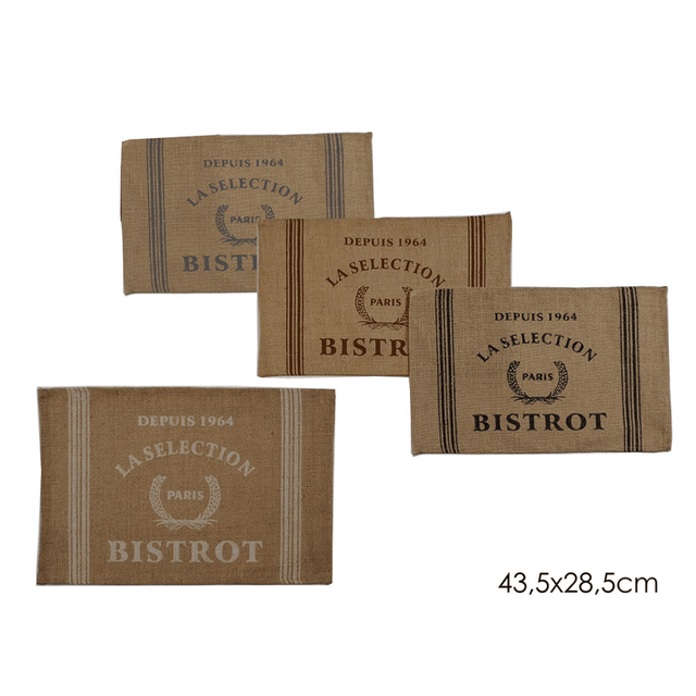 Σουπλά Υφασμάτινο σε 4 Αποχρώσεις 43.5x28.5cm Art.596279 General Trade - Γκρί