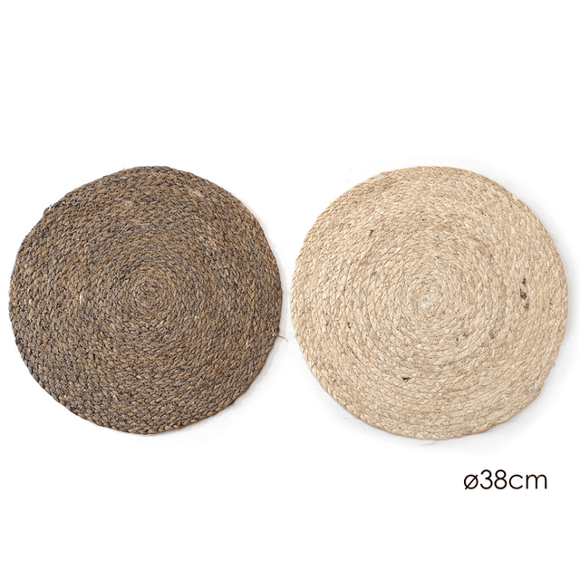 Σουπλά Ψάθινο Στρόγγυλο Φ38cm σε 2 Χρώματα Art.596282 General Trade - Καφέ