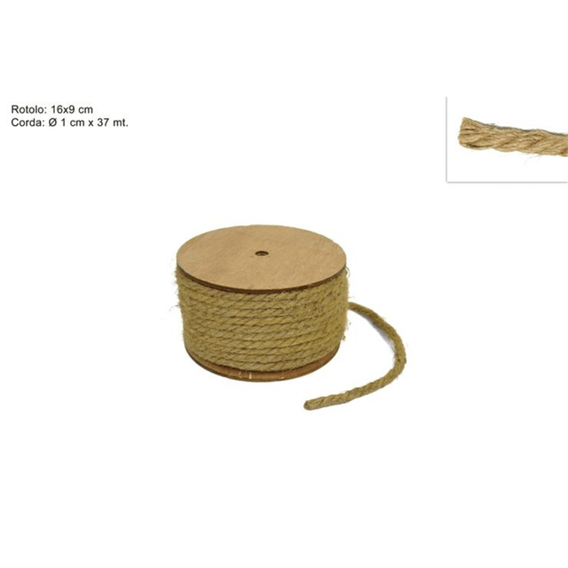 Σπάγγος Κανάβινος Σχοινί Σιζάλ (Τριχιά) Διακοσμητικό Φ1cm X 37mt Welkhome