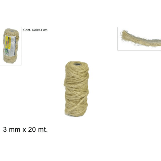 Σπάγγος Σχοινί Σιζάλ (Τριχιά) Κανάβινος 40γρ. 3mmX20 Μέτρα Welkhome