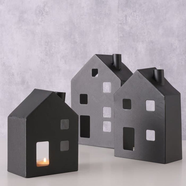 Σπιτάκι Μεταλλικό Διακοσμητικό Βάση για Ρεσώ H23x16cm Boltze